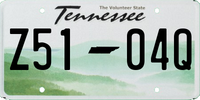 TN license plate Z5104Q