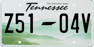 TN license plate Z5104V