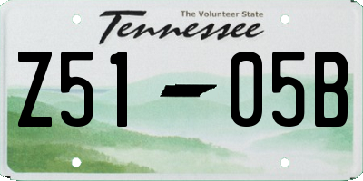 TN license plate Z5105B