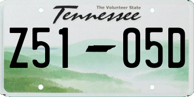 TN license plate Z5105D