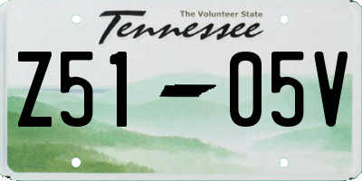 TN license plate Z5105V