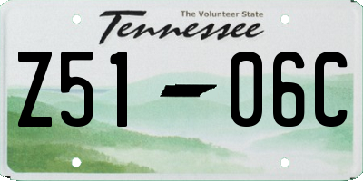 TN license plate Z5106C