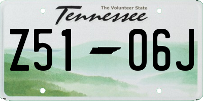 TN license plate Z5106J