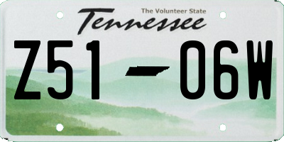 TN license plate Z5106W