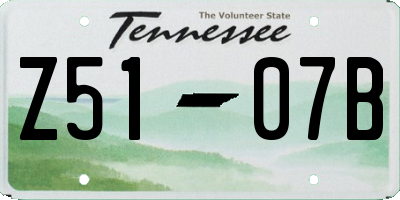 TN license plate Z5107B