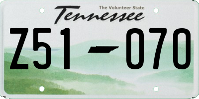 TN license plate Z5107O