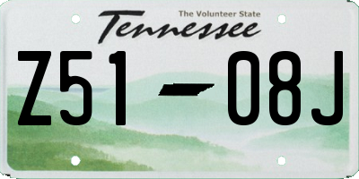 TN license plate Z5108J