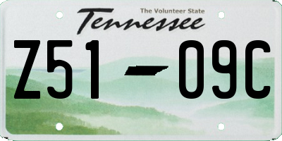 TN license plate Z5109C