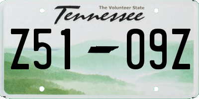 TN license plate Z5109Z