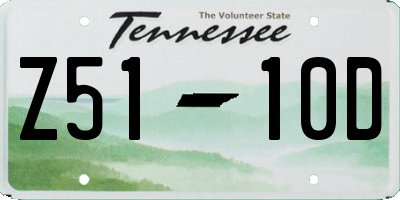 TN license plate Z5110D