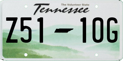 TN license plate Z5110G