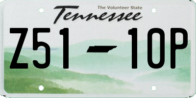 TN license plate Z5110P