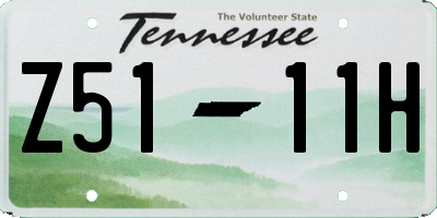 TN license plate Z5111H