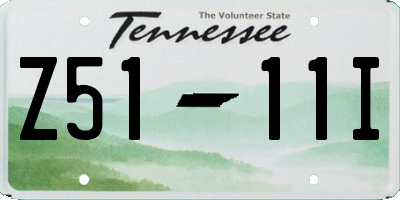 TN license plate Z5111I