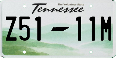 TN license plate Z5111M