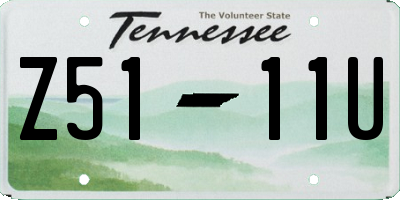 TN license plate Z5111U