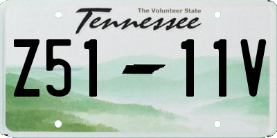 TN license plate Z5111V