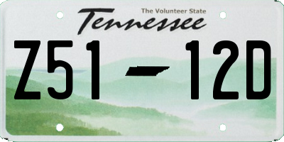 TN license plate Z5112D