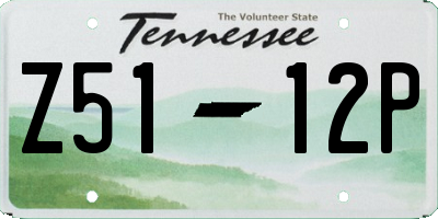 TN license plate Z5112P