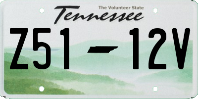 TN license plate Z5112V