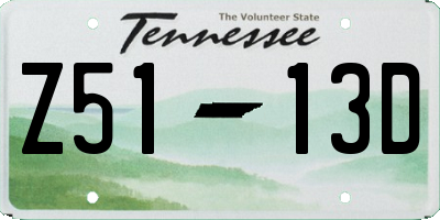 TN license plate Z5113D