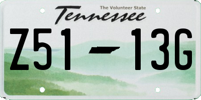 TN license plate Z5113G