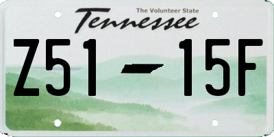 TN license plate Z5115F