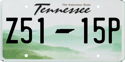 TN license plate Z5115P