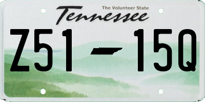 TN license plate Z5115Q