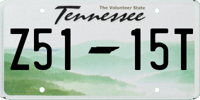 TN license plate Z5115T