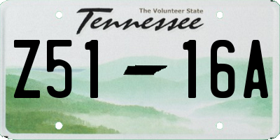 TN license plate Z5116A