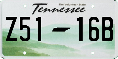TN license plate Z5116B