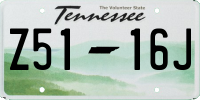 TN license plate Z5116J