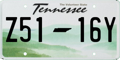 TN license plate Z5116Y