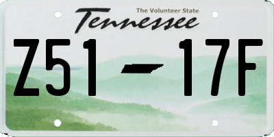 TN license plate Z5117F