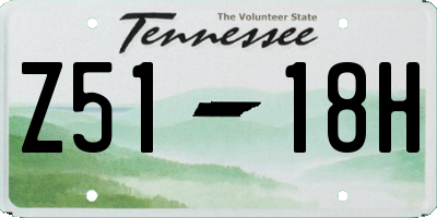 TN license plate Z5118H