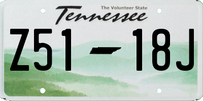 TN license plate Z5118J