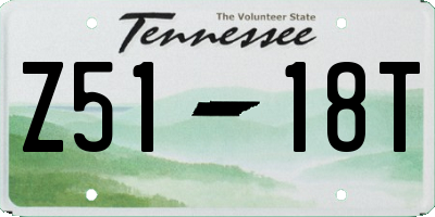 TN license plate Z5118T