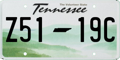 TN license plate Z5119C