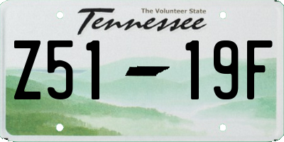 TN license plate Z5119F