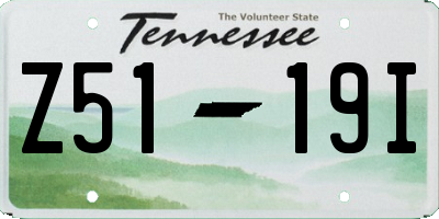 TN license plate Z5119I