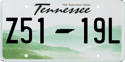TN license plate Z5119L