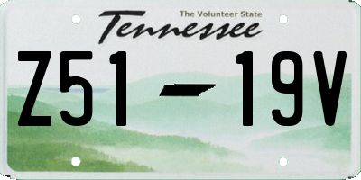 TN license plate Z5119V