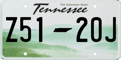TN license plate Z5120J