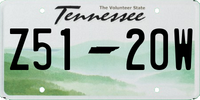 TN license plate Z5120W