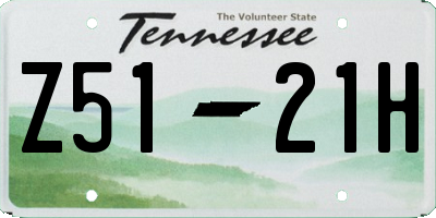 TN license plate Z5121H