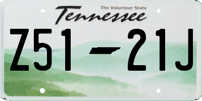 TN license plate Z5121J