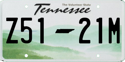 TN license plate Z5121M