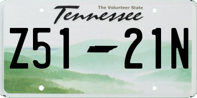 TN license plate Z5121N