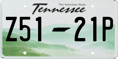 TN license plate Z5121P